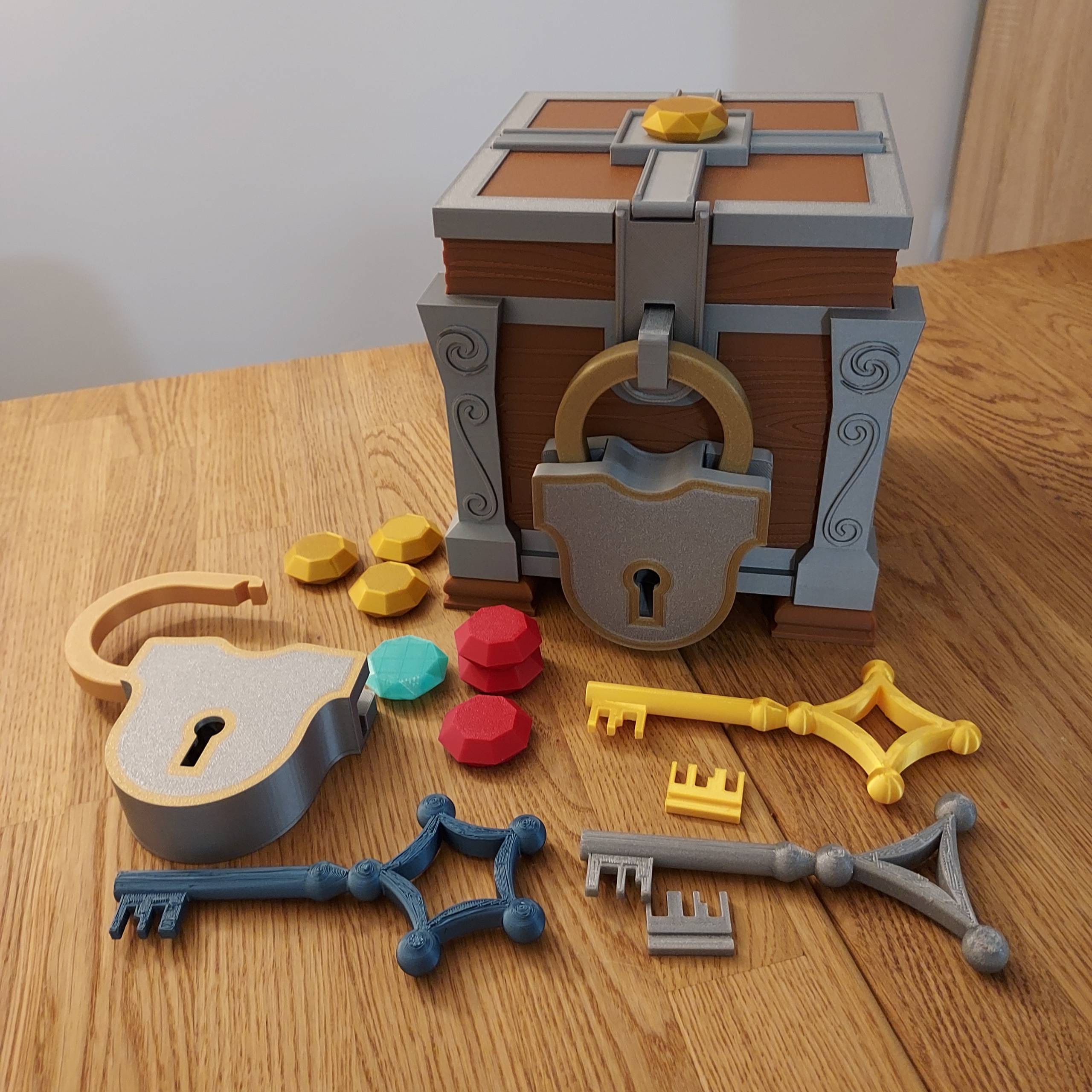 Fantasy Chest with Modular Lock - Toys - PLA - 3D printed product - фото 2