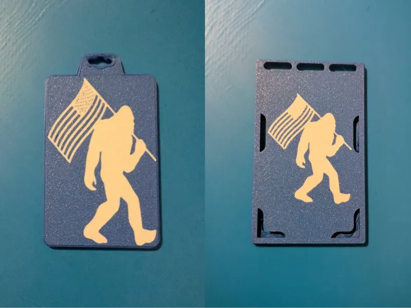 Badge ID Card Holder Patriotic Bigfoot