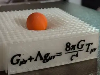 Einstein's gravity warps space.