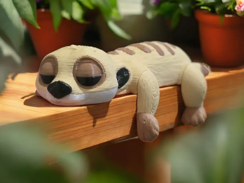 Slapende Meerkat voor op de Plank