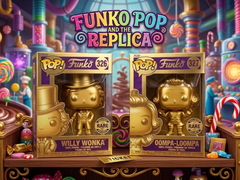 Figure da collezione Wonka e Oompa in stile Funko Pop