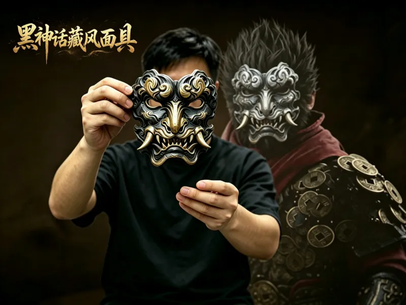 【精修模型】黑神话悟空·藏风套装·面具-游戏周边-手办-可穿戴