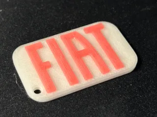 Dual-Color Fiat Keychain
