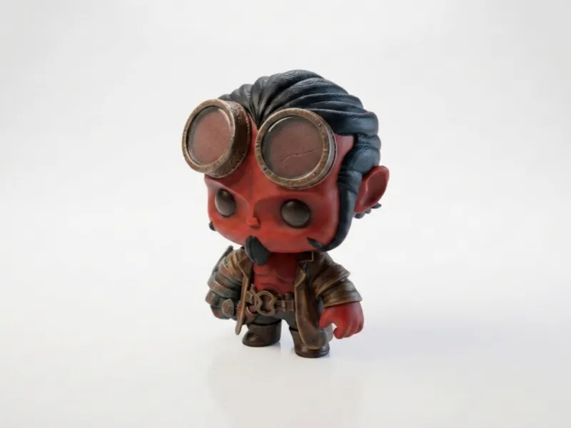 Niedliche Hellboy Chibi-Figur zum 3D-Druck