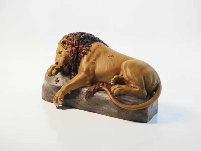 ルツェルンの獅子像 動物 3Dプリント可能