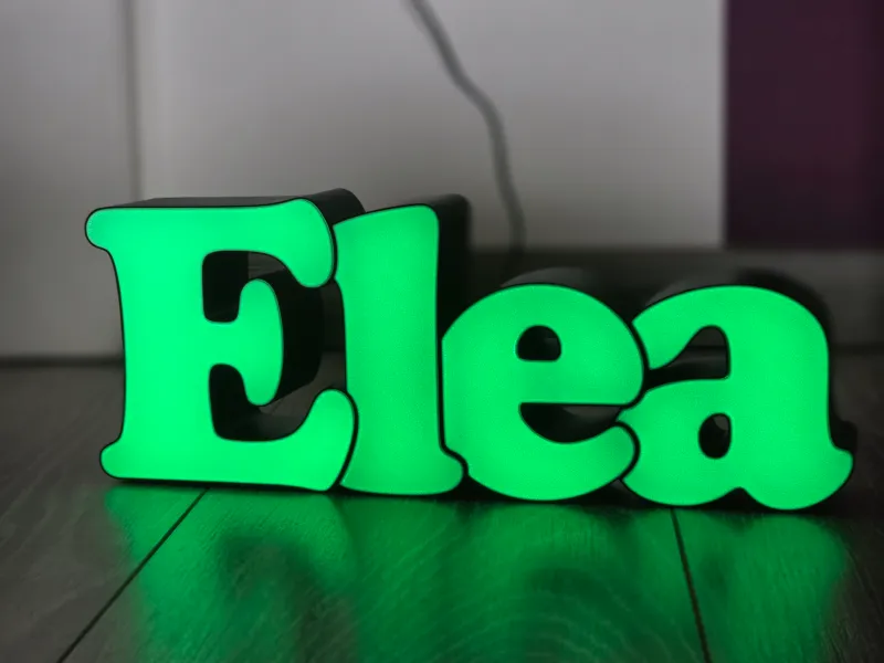✨Noms LED RGB personnalisés – Collection 3MF (Aucun AMS/CFS requis)