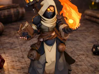 Priestess of the Holy Fire D&D tabletop miniature