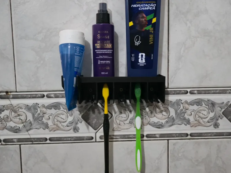Suporte de parede para escova de dente