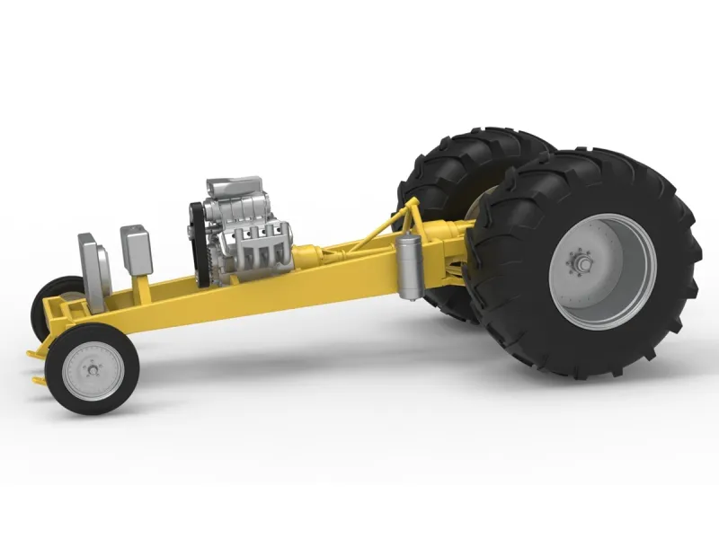 Vintage Pulling tractor Base Version 2 Scale 1:25