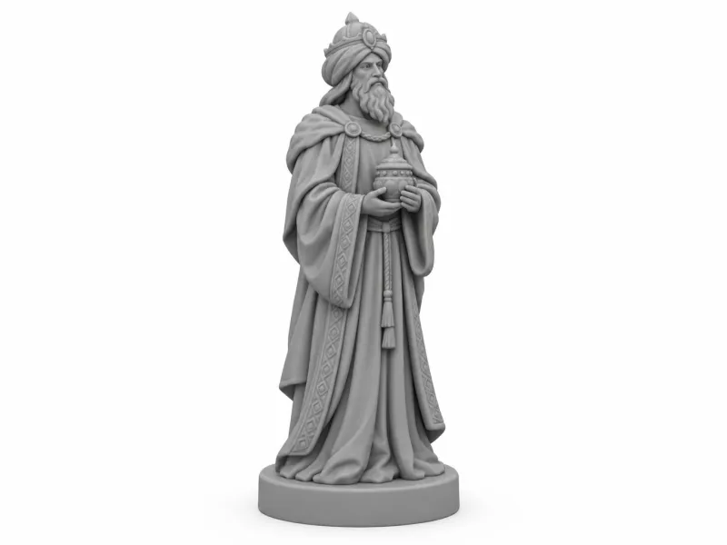 Roi de la crèche avec la myrrhe
