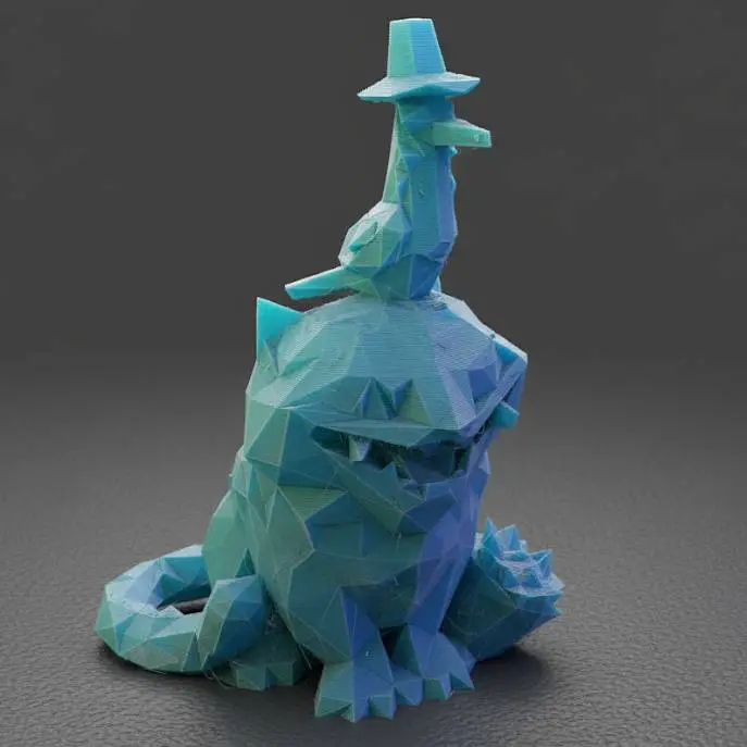 Estilo papel de origami Lowpoly Derpy el demonio kpop jinu tigre