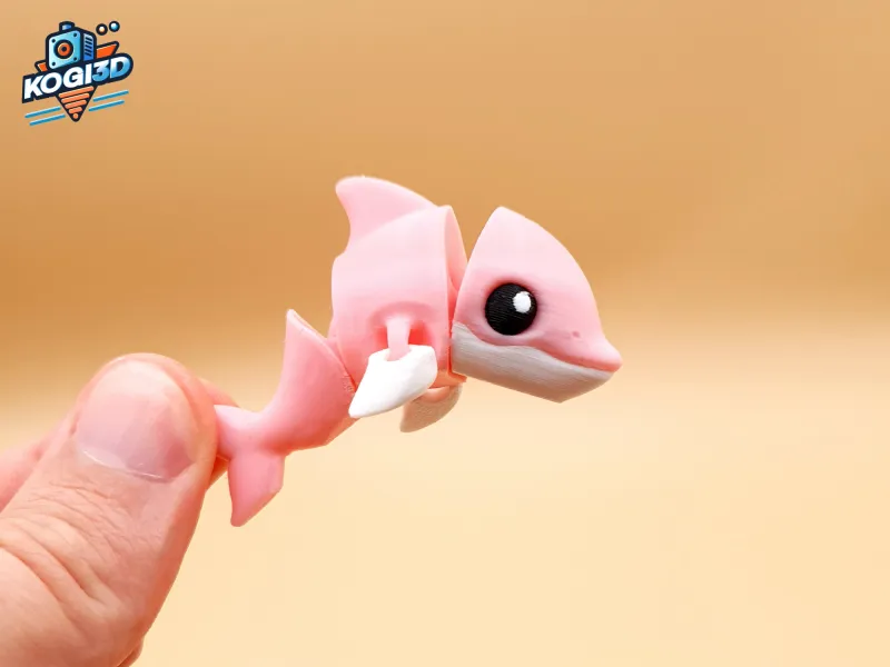 迷你柔性关节粉色海豚