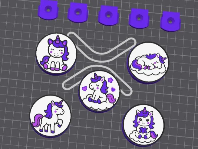 Set Appendiabiti Unicorno  Parete