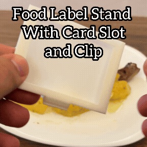 Food Label Stand with Printable Card Slot and Clip-0