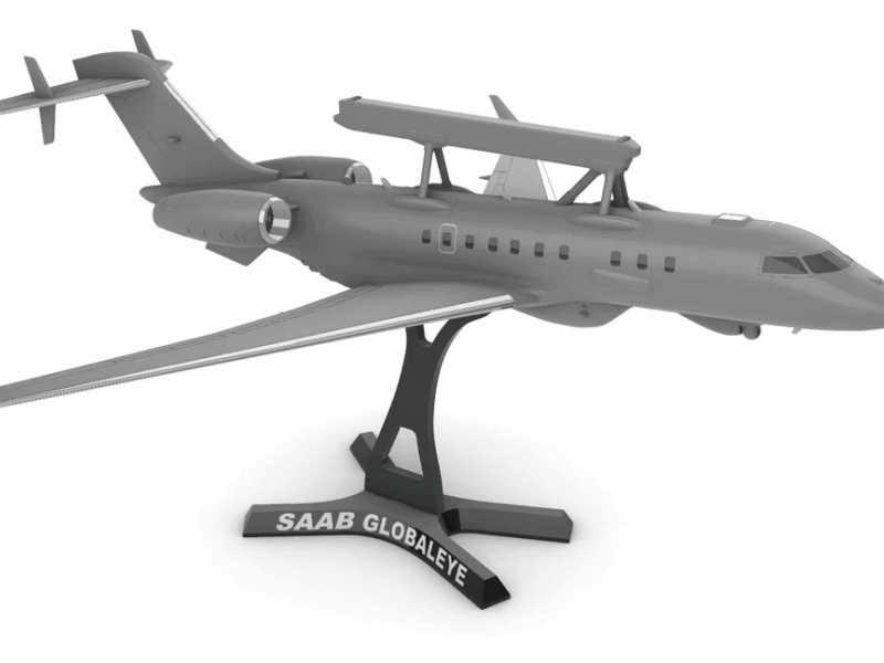 SAAB GlobalEye AEW&C – Detailed 3D Printable Model