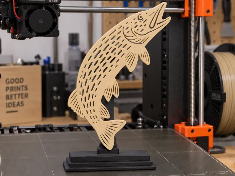 Northern pike fish trophy 2d statue