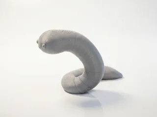 Worm Sculpture Animal Figurine 3D Printable