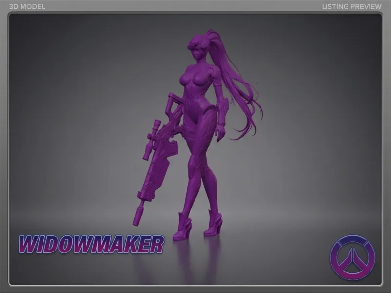 Widowmaker Overwatch Style Figurine Figure Gaming Gamer Toy