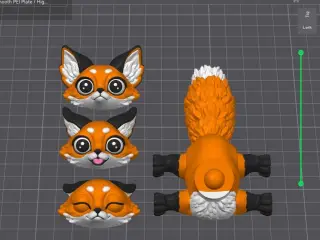 Fox cub the articulated flexi toy (#33) v2025 SNAP + AMS