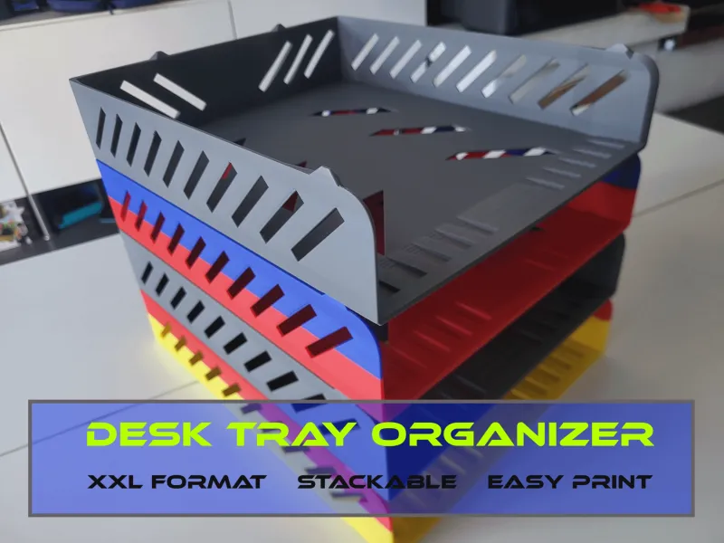 Desk Tray Organizer - Easy Print - XL Design