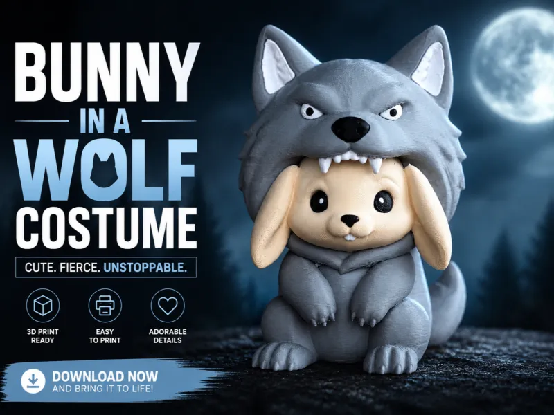Bunny in a wolf costume
