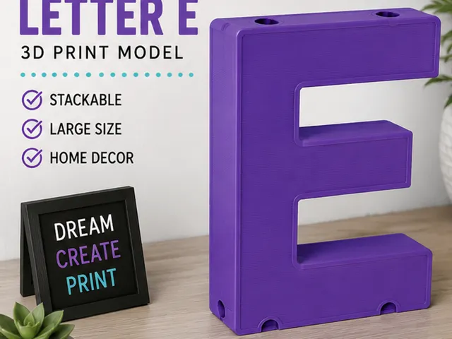 Jumbo Stackable Letter E