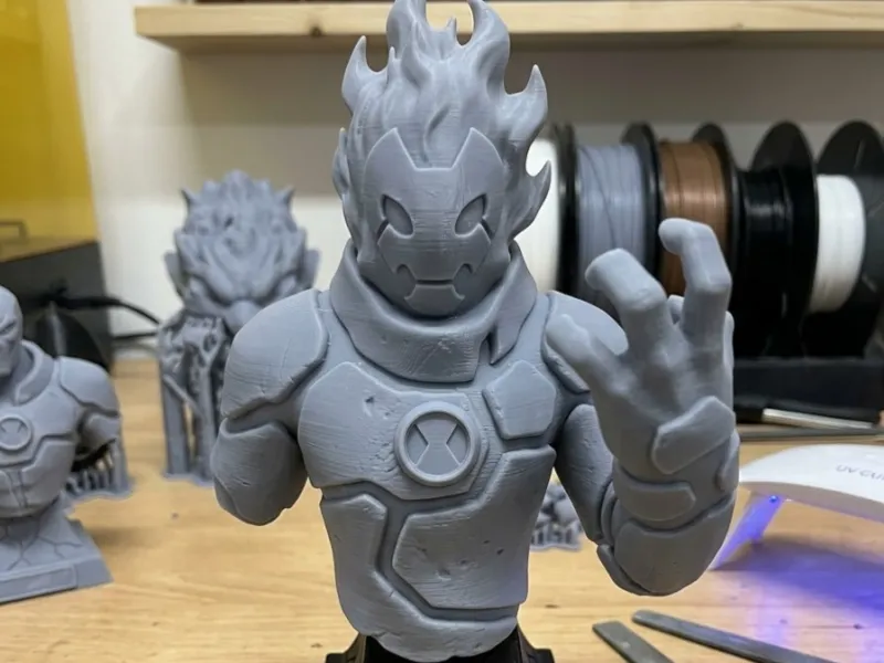 Heatblast Buste STL Ben 10 Sculptuur 3D-print