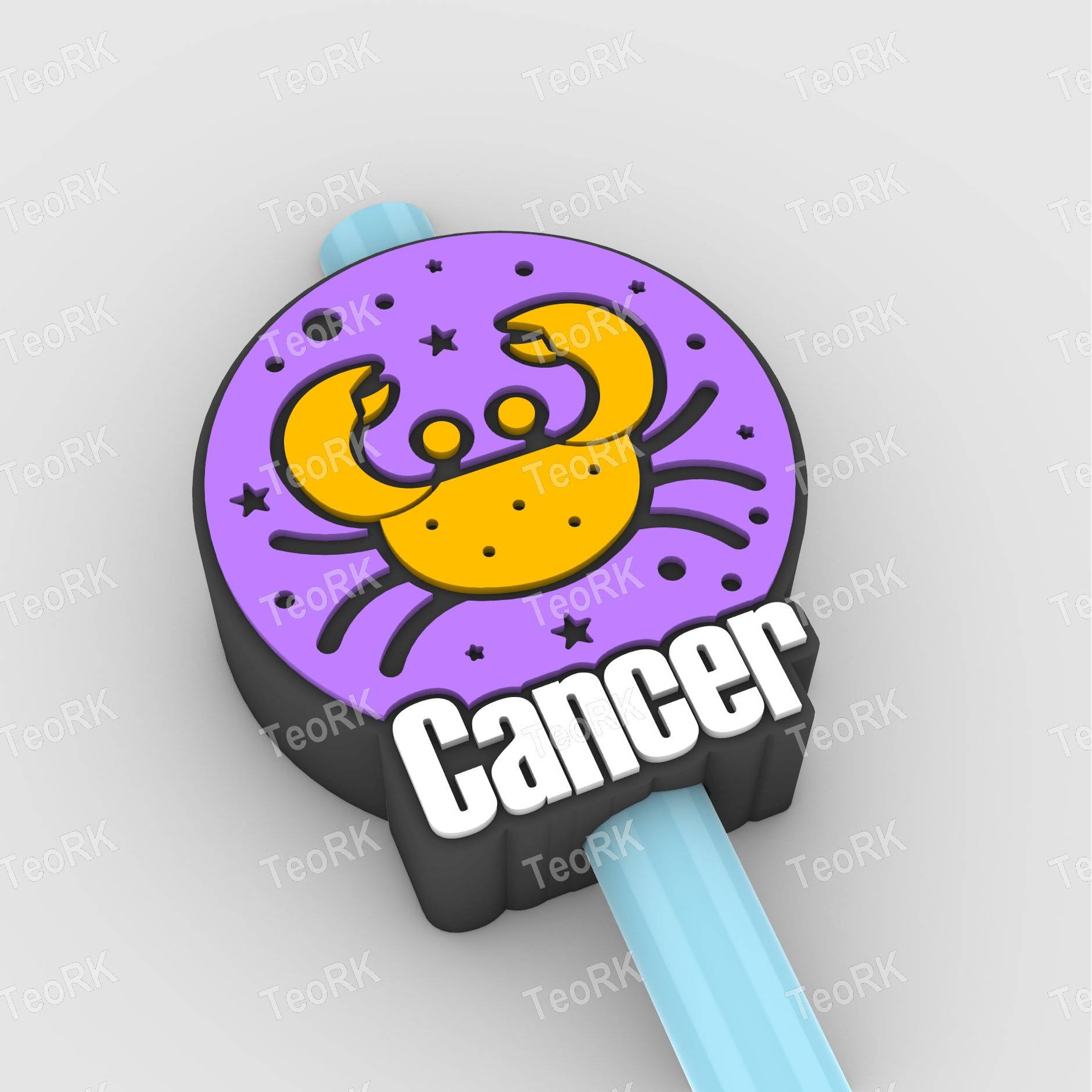 Other STL Descarga - Straw Topper cancer - signs of the zodiac ...