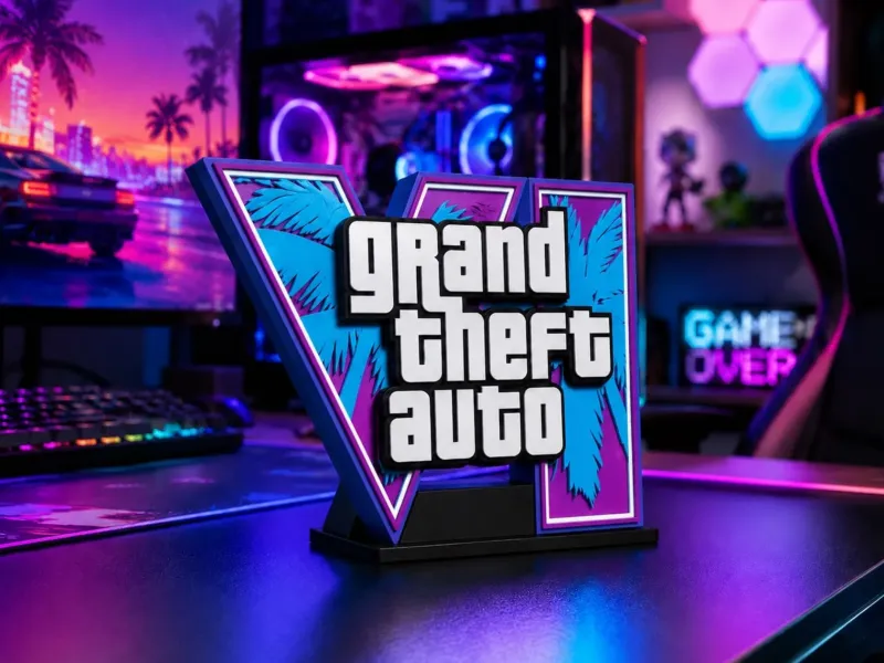 Logo GTA VI – Decorazione da Scrivania Gaming