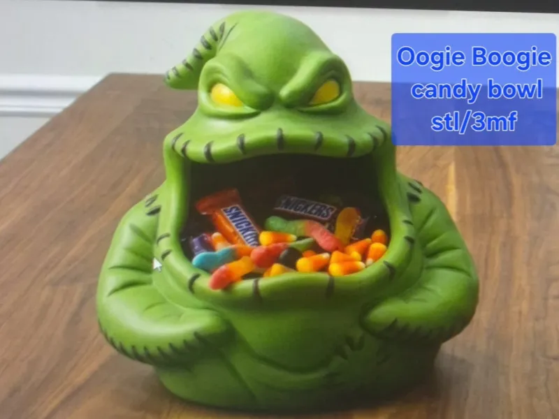 Cuenco de dulces de Oogie Boogie para Halloween en STL y 3MF