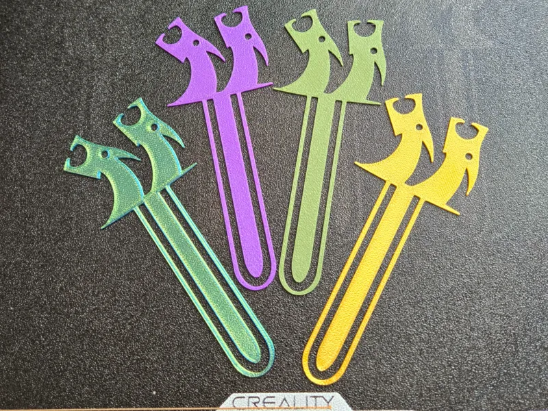 2 Headed Dragon Bookmark  Multi Color Quick Print By Object
