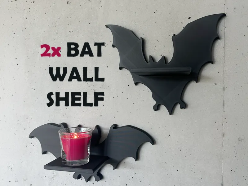 Bat Wall Shelf Set Halloween