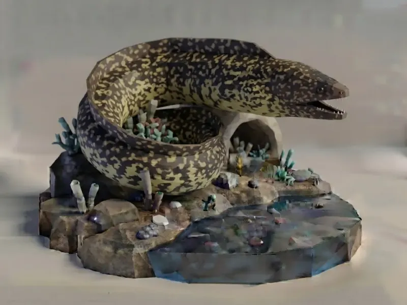 Low Poly Moray Eel