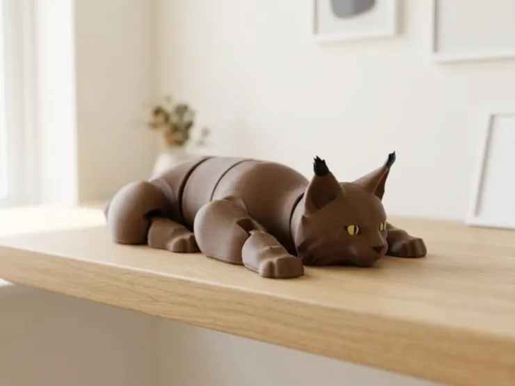 Articulated Lynx - Flexible Wild Cat Figurine