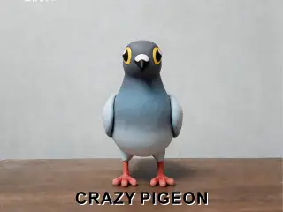 Model Ornaments of the Pigeon Pets from the  Crazy Pigeon