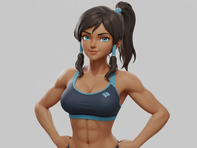 Korra avatar modelo 3D