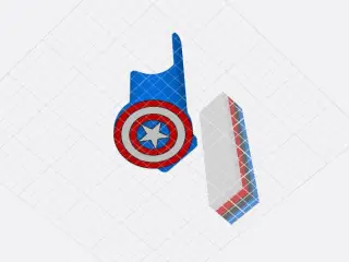 (Captain America version) Pringles tray with lid