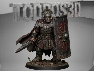 Legionario Romano Veterano con Escudo Pesado
