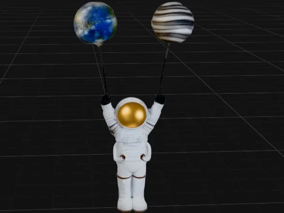 Cute Astronaut with Planets – Space Adventure Desk