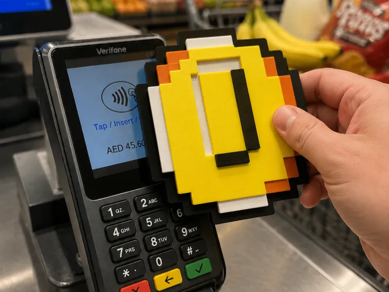 Pixel Coin Gaming Inspired Credit Card