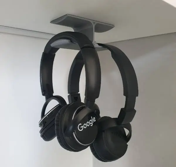 Headphone Headset Under Shelf mount holder hanger-0
