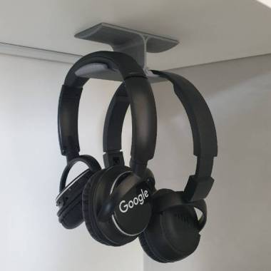 Headphone Headset Under Shelf mount holder hanger-0