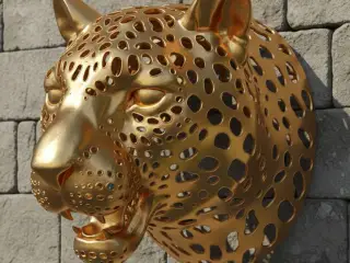 Cabeza Leopardo Adorno