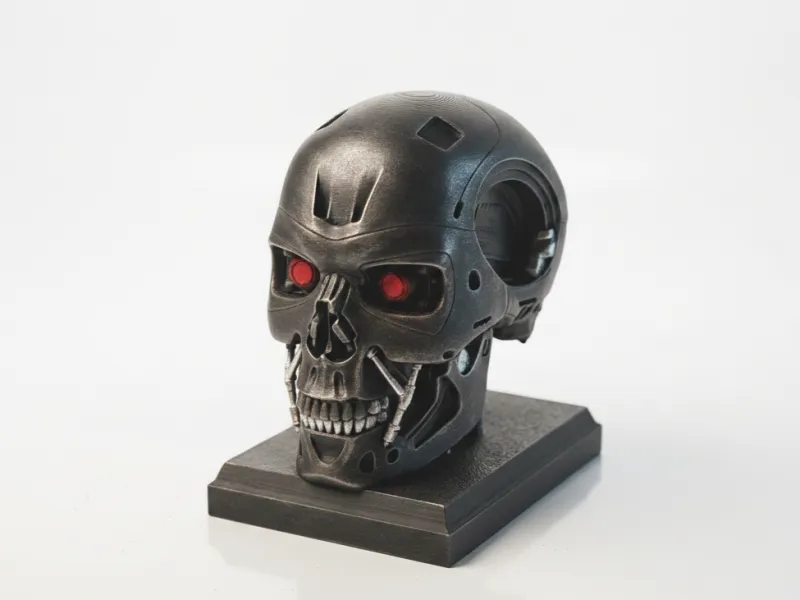 Terminator-Schädel Cyborg-Skulptur 3D-druckbar