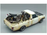 Rusty Pickup Carrying a Motorcycle-0