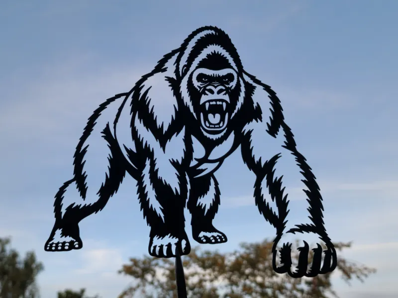 Angry Gorilla Charging Wall Art Decor