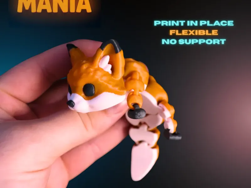 Flexi Fox Giocattolo Animale Stampabile Completamente Articolato
