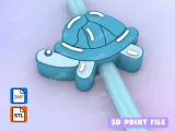 Straw Topper turtle balloon-0