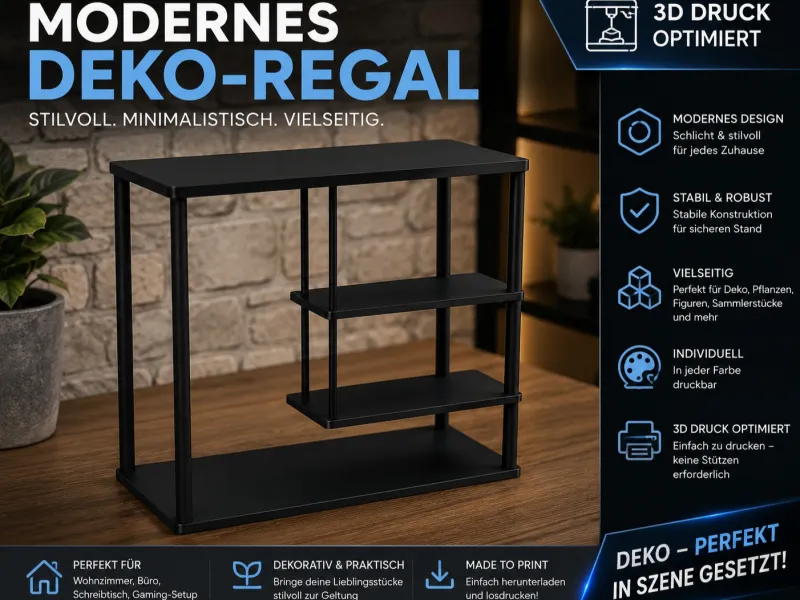 🖤 Modernes Deko-Regal