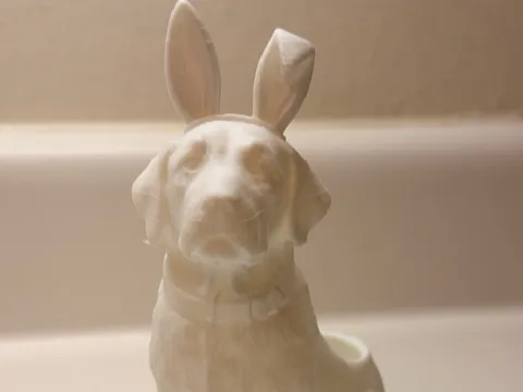 Labrador Easter Bunny Flower Pot